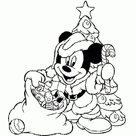 Disney Christmas Coloring Pages Free Printable part 5